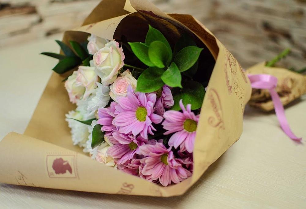 Букет цветов из: Розы и Хризантемы в Середейском