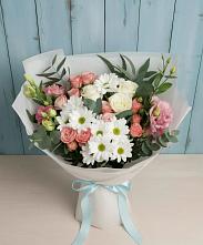 Букет цветов из:  Розы, Лизиантусы и Хризантемы #REPLACE_PRED# Середейском