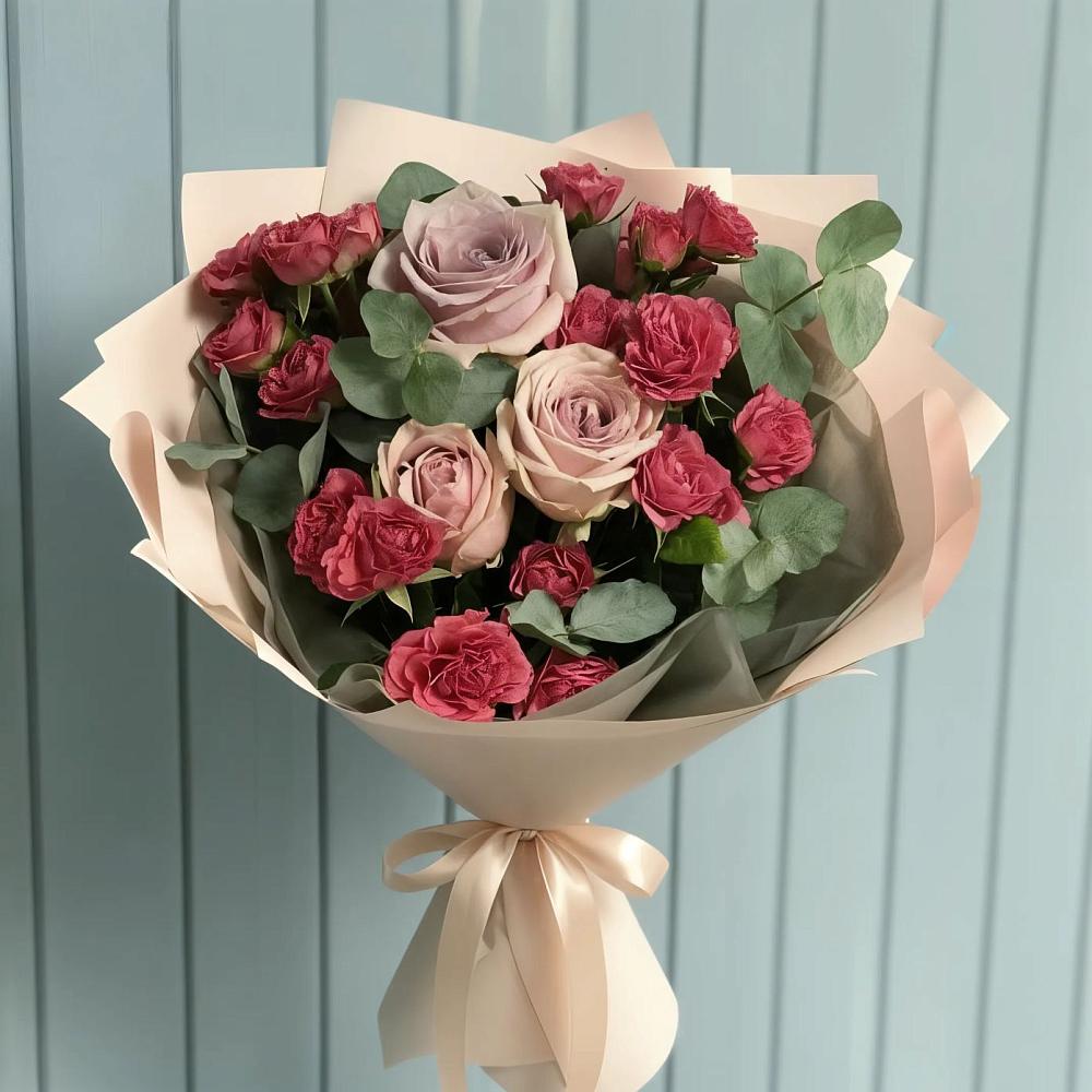 Букет цветов из: Гвоздики и Розы в Середейском