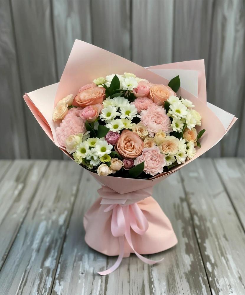 Букет цветов из: Гвоздики, Розы и Хризантемы в Середейском