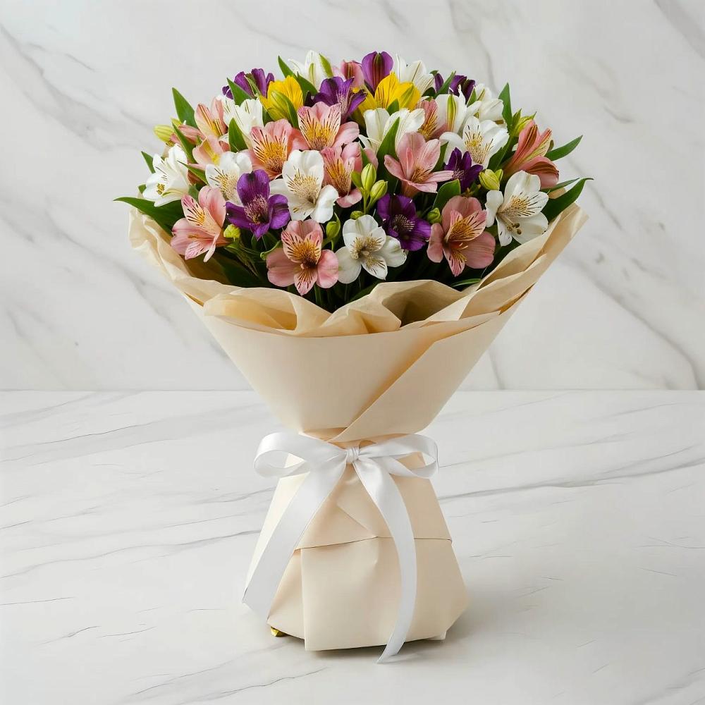 Букет цветов из: Альстромерии в Середейском