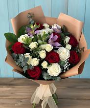 Букет цветов из:  Розы и Альстромерии в Середейском