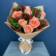 Букет цветов из:  Розы и Альстромерии в Середейском