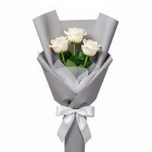 Букет 3 белые розы #REPLACE_PRED# Середейском