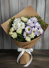 Букет цветов из:  Хризантемы и Розы в Середейском