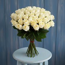 Букет 51 Белая роза Эдлесс Лав в Середейском