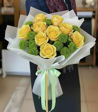 Букет цветов из:  Хризантемы и Розы в Середейском