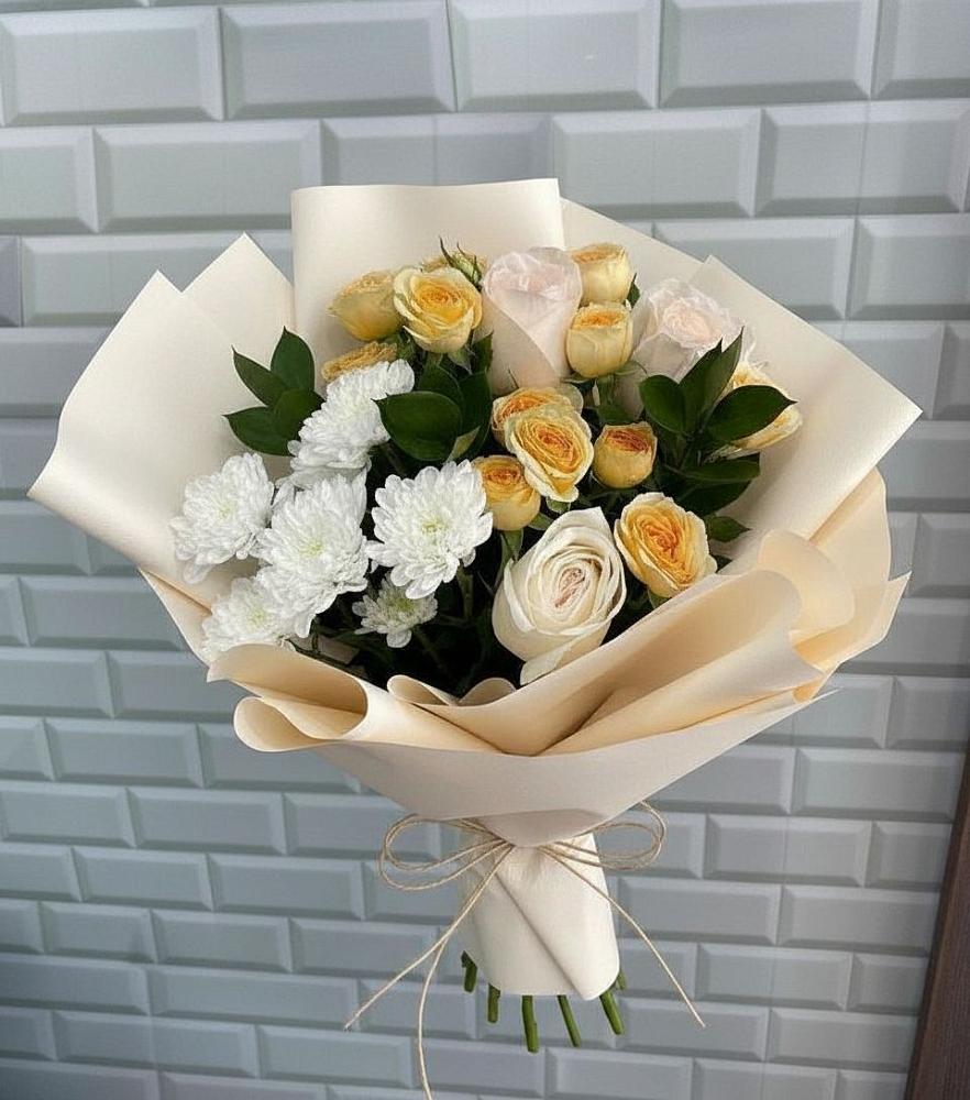 Букет цветов из: Розы и Хризантемы в Середейском