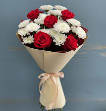 Букет цветов из:  Розы и Хризантемы в Середейском