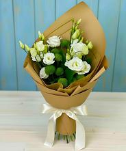 Букет цветов из:  Хризантемы и Лизиантусы #REPLACE_PRED# Середейском