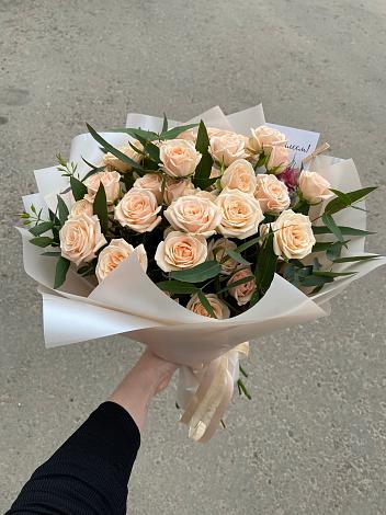Букет Кремовые розы Латте в Середейском