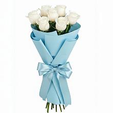 Букет 7 белых роз Проуд в Середейском