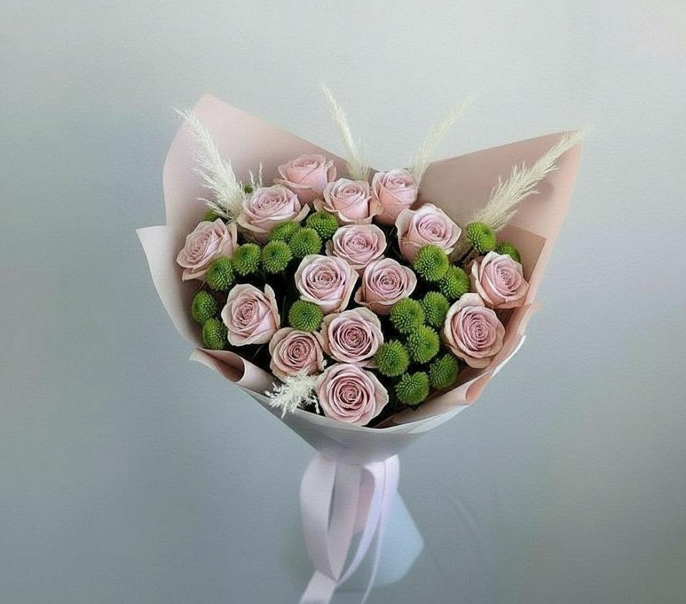 Букет цветов из: Розы и Хризантемы в Середейском