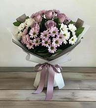 Букет цветов из:  Хризантемы и Розы в Середейском