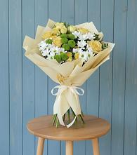 Букет цветов из:  Хризантемы и Розы #REPLACE_PRED# Середейском