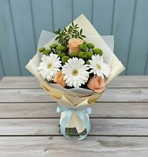Букет цветов из:  Герберы, Розы и Хризантемы #REPLACE_PRED# Середейском