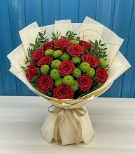 Букет цветов из:  Розы и Хризантемы в Середейском