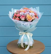 Букет цветов из:  Хризантемы и Розы в Середейском